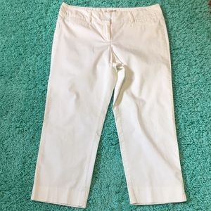 Loft Tailored Cropped Trousers White 8